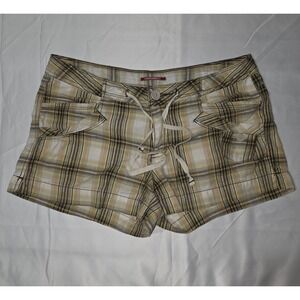 Y2k Low Rise Unionbay Plaid Micro Shorts Mcbling 2000s Grunge Emo Size 5